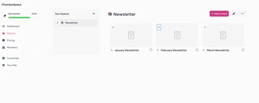 memberspace newsletter