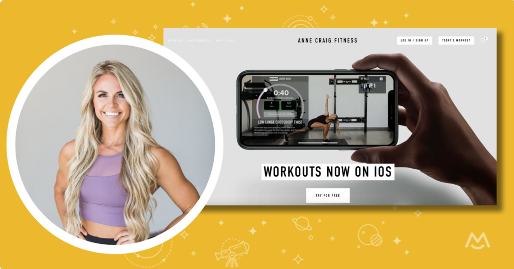 Squarespace fitness website