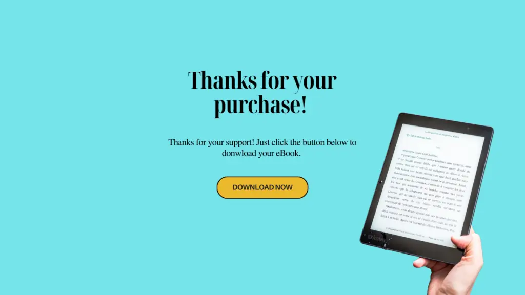 ebook download landing page