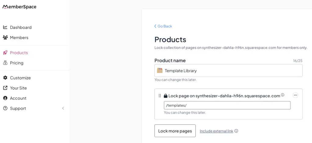 Locking notion templates