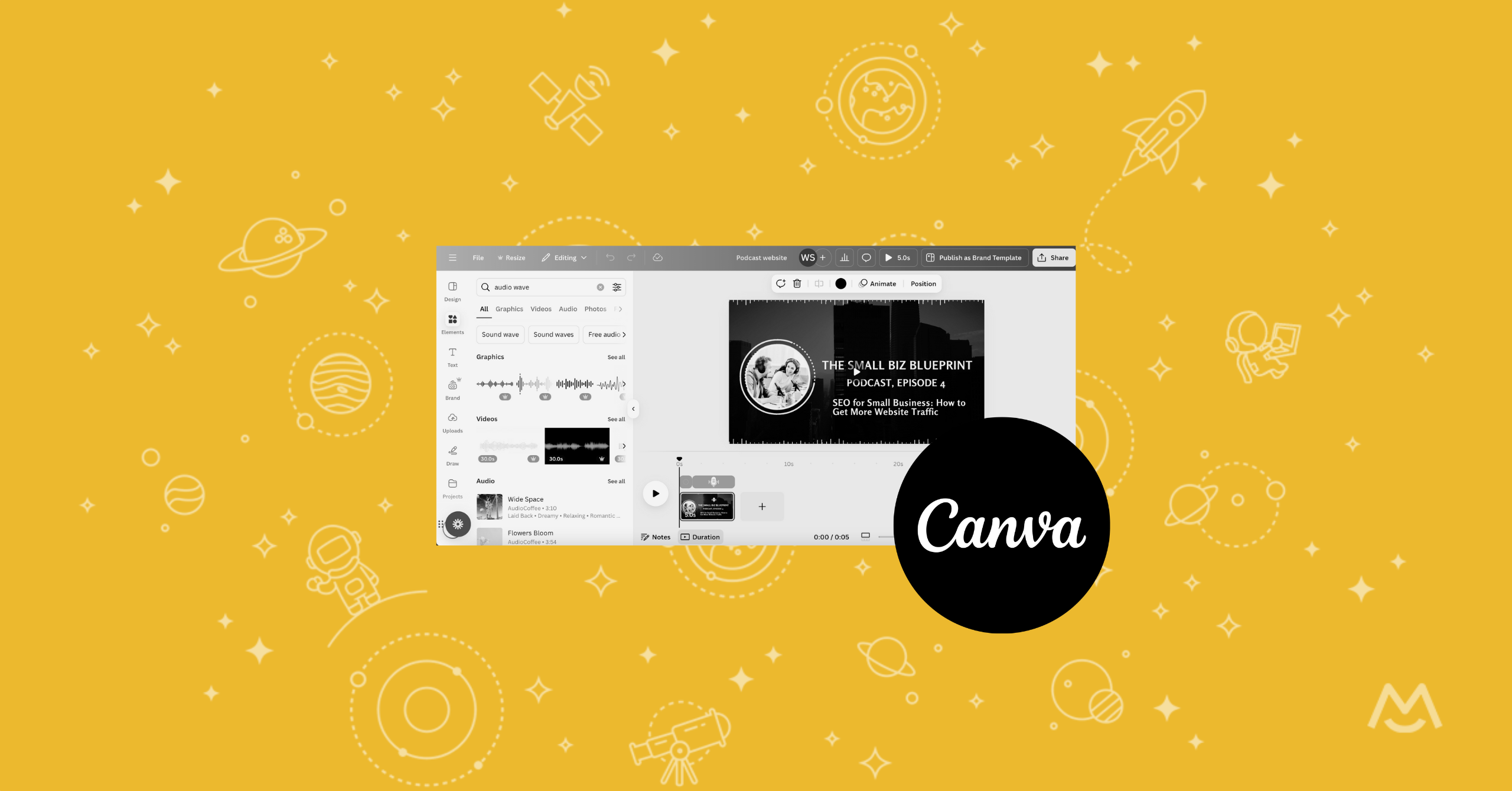 how to make a podcast on canva